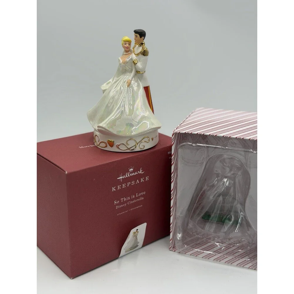 Hallmark Keepsake Disney Cinderella Wedding Porcelain Magic Sound Ornament
